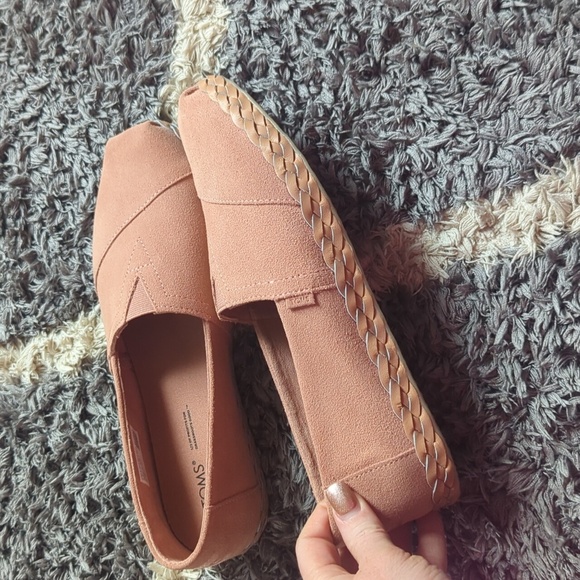 TOMS Women's Alpargata Leather Wrap Loafer Flat Pink Size Women's 9 - Picture 3 of 9